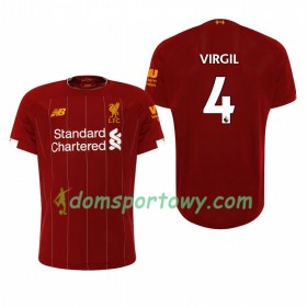 Koszulka Liverpool Virgil van Dijk 4 Domowe Koszulki Piłkarskie 2019-2020 Krótki Rękaw